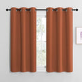 NICETOWN Bedroom Halloween Curtains 48 inches Long, Burnt Orange Privacy and Thermal Insulated Blackout Drapes for Windows (1 Pair, 42 inches Wide)