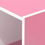 Furinno LUDER Book Shelf, 11-Cube Bookshelf, Reversible Bookcase, 9.4" x 29.1" x 41.7", for Living Room, Bedroom, Home Office, White/Pink