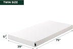 ZINUS 5 Inch Twin Cooling Essential Memory Foam Mattress [NewVersion], Fiberglass Free, Medium Feel, Breathable Cooling Layers, Certified Safe Materials