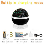Borelor Star Night Light for Kids, 12 Color Changing Lights Modes with USB Cable, 360°Rotating Moon Star Projector Desk Lamp for Bedroom Party Decor & Girls Birthday Gift (Black)