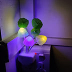 AUSAYE Sensor Night Light Plug Into Wall,Auto Night Lights Led 7 Colors Cute LED Lamp Mushroom Light for Kids,Mom,Bedroom,BathroomToilet,Hallway,Stairs,Kitchen Pack of 4