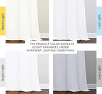 NICETOWN Solid Window Curtain Panels, Grommet, Polyester, Bedroom, White, 42 x 90, Pack of 2