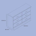 Storkcraft Brookside 6-Drawer Dresser (Pebble Gray) – GREENGUARD Gold Certified, Gray Dresser for Bedroom, Kids & Nursery Storage Chest, Safety Interlocking Drawers, Pre-Installed Tracks, Kids Chest