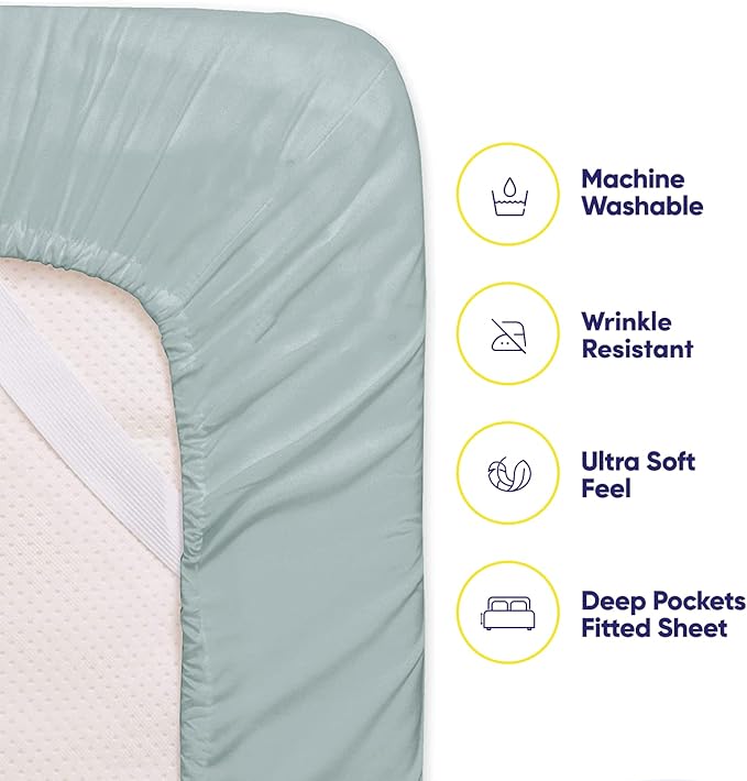 Sweet Home Collection 6 Piece Bed Sheet Set, Twin, Slate