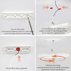 TALOYA 10 Inch LED Flush Mount Ceiling Light Fixture White, 5-in-1 CCT Selectable (3000K/3500K/4000K/5000K/6500K), 20W 0.94inch Thickness Ultra-Slim Surface Mounted Lighting Fixture for Basement