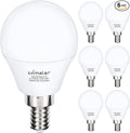 comzler Ceiling Fan Light Bulbs Candelabra LED Bulbs - 60 watt Equivalent, 5000K Daylight White Candelabra E12 Base A15 Small Light Bulbs,600lm,Non-Dimmable, Pack of 6