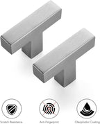 Ravinte 3 Pack 2 inch Length Square Cabinet Pulls Brushed Nickel Stainless Steel Kitchen Drawer Pulls Cupboard Handles Cabinet Handles