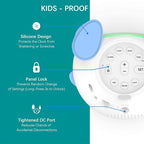 OK to Wake Clock for Kids, Sleep Training Clock with Night Light and Sound Machine, Kids Alarm Clock for Bedrooms, Blue