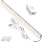 12 Inch Under Cabinet Lighting, Dimmable LED Light Bar with Plug-in AC Adapter & Magnetic Mount - for Kitchen, Workshop, Closet (Includes Adhesive Tape)