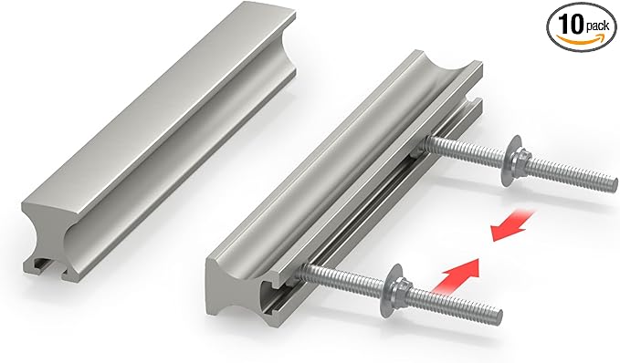 homdiy 10 Pack Adjustable Brushed Nickel Cabinet Pulls 1" to 4" (25-102mm) Adjustable Hole Distance Drawer Pulls