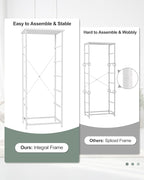 Crestlive Products Tall Dresser for Bedroom Vertical Storage Tower - Sturdy Steel Frame, Wood Top, Easy Pull Fabric Bins, Handles - Organizer Unit for Hallway, Entryway, Closets - 6 Drawers (White)