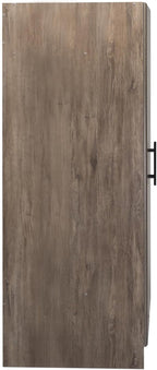 Prepac Elite 32" Storage Cabinet, Gray Storage Cabinet with Hanging Rail and Shelves for Living room, Kitchen ang Laundry Room 24.5" D x 32" W x 65" H