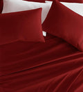 Linen Market Brushed Microfiber Twin XL Sheet Set 3 Piece – Oeko-TEX Certified Ultra Soft & Wrinkle-Free - 16" Deep Pocket Sheets - Easy Care Twin XL Size - Burgundy