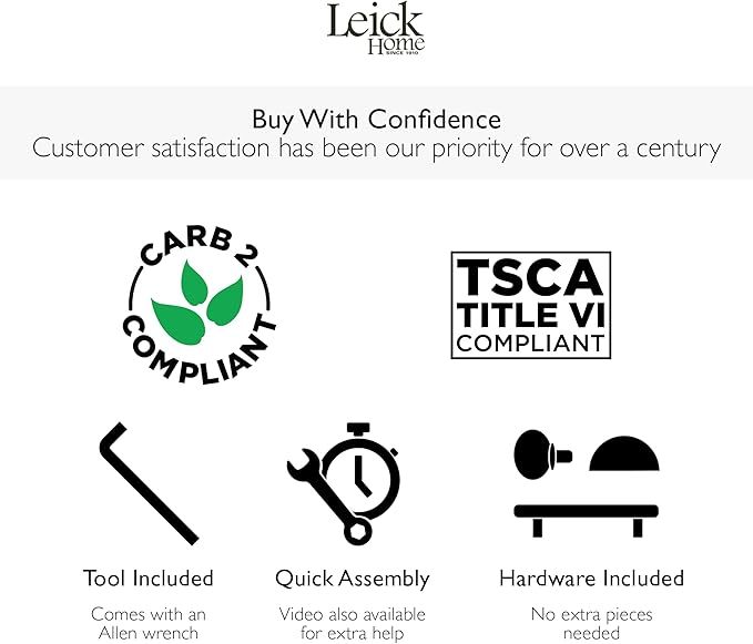 Leick Home 10071-GR One Drawer Chairside/Recliner End Table with Shelf, Smoke Gray