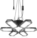 SEOBIOG Plug in Garage Light, 200W 20000LM Linkable Shop Light with On/Off Switch, 6500K Hanging LED Lights with 9.84ft Power Cord and US Plug, for Garage, Workshop,Work Bench