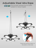 SEOBIOG LED Garage Lights 8 Pack, 200W 20000LM Plug in Linkable LED Shop Light, 6500K Ceiling Light Fixtures with 6+1 Deformable Panels for Garage, Work Bench (Built-in ON/Off Switch)