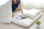 EMOOR Japanese Futon Mattress CLASSE Twin XL Made in Japan White, Foldable Floor Sleeping Bed Tatami Mat