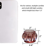 Woho Rose Gold Tealight Candle Holder Set of 6 for Valentines Day Decor, Glass Tea Lights Candle Holder for Wedding Party, Votive Candle Holders for Table Centerpiece