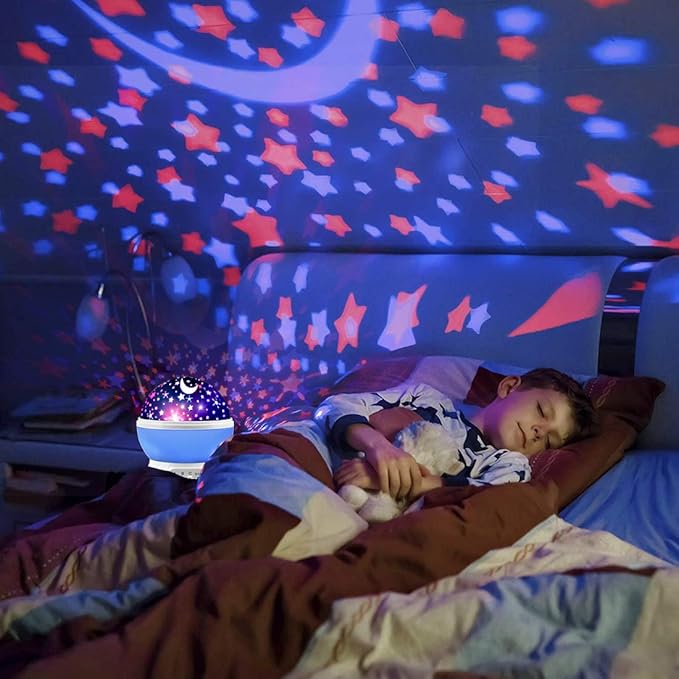 Star Projector, Night Light Lamp Fun Birthday Gifts for 1-4-6-14 Year Old Girls and Boys Kids Bedroom Decor -Blue