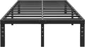 ALDRICH 14 Inch Metal Bed Frame Queen Size - Double Black Basic Steel Slats Platform, Easy Assembly Heavy Duty Noise Free Bedframes, No Box Spring Needed