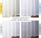 NICETOWN Voile White Sheer Curtains for Bedroom - Grommet Light Filtering Elegant Panels Lightweight & Breathable Window Treatments for Living Room, W54 x L90, 1 Pair