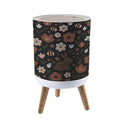 Small Trash Can with Lid Bear Forest Bunny Rabbit Furry Animals Watercolor Flowers Scandinavian Garbage Bin Pet Proof Waste Basket for Kitchen Bathroom Office Bedroom Decorative 1.8 Gallon
