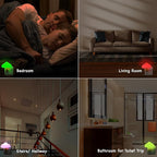 ZEZHOU Sensor LED Mushroom Night Light - Plug in Wall Mushroom Light Magic 7 Color Changing, Mini Dream Bed Colourful Nightlight for Kids Adults Pet for Bedroom, Bathroom, Stairs, Cute Lamp Gift Ideas