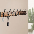 Coat Rack Wall Mount 31.5'' Coat Hanger Wall Mount Burnt Brown Coat Hooks for Wall Rustic Towel Racks for Bathroom Living Room Coat Hat Cloth