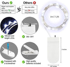 MUMUXI 48 Pack 7.2ft Fairy Lights Battery Operated, 20 Micro LED Mini Waterproof String Lights Silver Wire Firefly Starry for DIY Wedding Party Mason Jars Crafts Holiday Decoration, Cool White