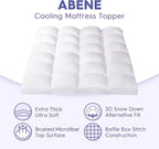 ABENE RV Short Queen Mattress Topper for Back Pain Relief, Extra Thick Mattress Pad Pillowtop, Soft Plush Mattress Cover Bed Topper with Deep Pocket, Overfilled Down Alternative Filling, White