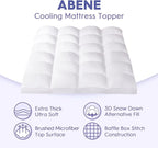 ABENE California King Size Mattress Topper for Back Pain Relief, Extra Thick Mattress Pad Pillowtop, Soft Plush Mattress Cover Bed Topper with Deep Pocket, Overfilled Down Alternative Filling, White