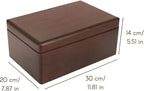 Large Brown Wooden Box Storage with Hinged Lid | 11.8 x 7.87 x 5.51 inches (+-0.5) | Gift Box Kitchen Storage | Product NOT Intended for 15 Years OR Below