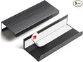 5 Pack self Adhesive Cabinet pulls 3 inch Stick on Handles Black Finger pulls for cabinets Adhesive Cabinet Handles Adhesive Drawer pulls Drawer Edge Concealed Pull Seam Handles Flat Pull