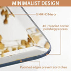 Frameless Bathroom Mirror for Over Sink,Wall Mounted Vanity Mirrors 30x36in,Rounded Rectangle Mirror Frameless with Polished Edge for Bedroom,Living Room,Entryway,Shatterproof (Horizontal/Vertical)