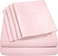 Queen Sheets Pale Pink - 6 Piece 1500 Supreme Collection Fine Brushed Microfiber Deep Pocket Queen Sheet Set Bedding - 2 Extra Pillow Cases, Great Value, Queen, Pale Pink