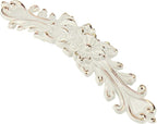 6Pcs 5" Hole to Hole Euro Rose Decorative Cabinet Pull Handles Ivory Vintage Kitchen Zinc Alloy Flower Drawer Dresser Vanity Nightstand Cupboard Wardrobe Pull Handles