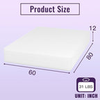 PayLessHere 12 Inch Bamboo Charcoal Cooling Gel Memory Foam Mattress in a Box/Medium-Firm Mattress/Fiberglass Free/Pressure Relief & Temperature Regulation/CertiPUR-US Certified,White Queen