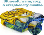 Dawhud Direct Moonlight Tiger Fleece Blanket for Bed 50x60 Inches Tiger Fleece Throw Blanket for Women, Men and Kids Super Soft Plush Tiger Blanket Throw Fleece Blanket Animal Blanket - Queen Size