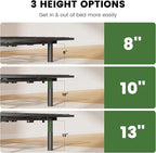 Marsail Queen Adjustable Bed Base Frame with 4 Height Options, Independent Head and Foot Incline, 4 USB Ports and 5 Min Assembly for Lounging, Reading, Reduce Snoring and Acid Reflux