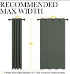 NICETOWN Thermal Insulated Curtains Blackout Draperies, Window Treatment Solid Grommet Room Darkening Drape Panels for Bedroom (Dark Mallard, Set of 2, 55 by 68 inches Long)