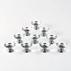 12pcs Diamond Shape Crystal Glass 30mm Drawer Knob Pull Handle Usd for Cabinet, Drawer