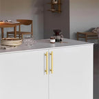 10 Pack 5 Inch(128mm) Kitchen Cabinet Handles Brushed Gold Cabinet Pulls Kitchen Cabinet Hardware Drawer Pulls for Cupboard Wardrobe
