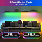 SEZO WS2812B LED Strip Light 3.3FT/1M 60LEDs/m Individually Addressable Programmable 5050SMD Digital RGB Alloy Wires Flexible Dream Color IP30 Non-Waterproof PCB Black DC5V