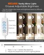 22.6ft Led Vanity Mirror Lights with 14 Dimmable Light Bulbs Makeup Vanity Lights for Big Long Mirror,Mirror Not Included