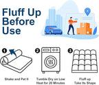 COONP Full XL Mattress Topper, Extra Thick Pillowtop, Cooling Plush Mattress Pad Cover Bed Topper Protector with 8-21 Inch Deep Pocket (Grey, Full XL)