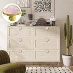 6 pcs Butterfly Shape Knobs Handle Gold Cabinet Knobs Decoration Door Handle Single Hole Handles Cabinet Drawer Dresser Kitchen Wardrobe Furniture Hardware Pulls (Pink Love)