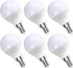 GOSCHE 6 Pack Bright Ceiling Fan Light Bulbs, 60 Watt Equivalent, E12 Led Bulb, A15 Shape Candelabra Base Chandelier Light Bulb, 120V Small Bulb, Non-Dimmable, Daylight 5000K, 6 Pcs