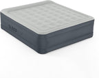 SLEEPLUX King Air Mattress Extra Durable Non-Leak Tough Guard Material 22" Raised Airbed with Built in Pump + USB Charger (80" 72"x22") Grey