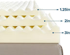 ZINUS 1.25 Inch Copper Cooling Memory Foam Mattress Topper with Airflow Design, Twin