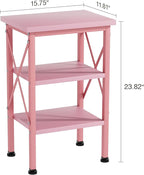 VECELO Modern Nightstands X-Design Side End Table Night Stand with Storage Shelf for Bedroom,Living Room